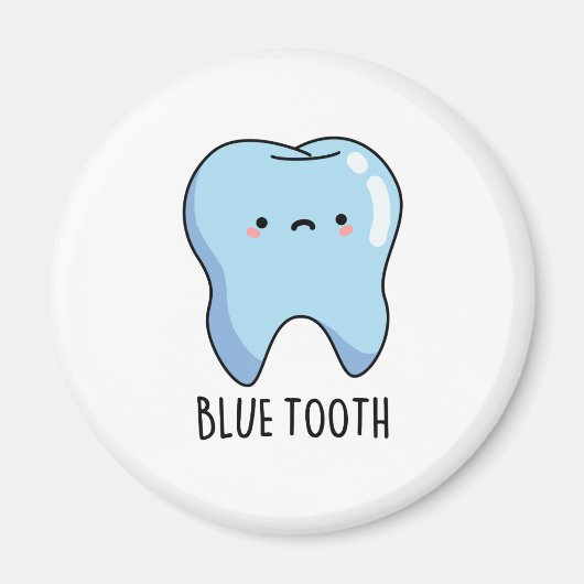 Bluetooth Funny Technical Blue Tooth Puff Magnet (Vorne)