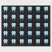 Bluetooth Lustiger Technischer Blue Tooth Pun Dark Geschenkpapier (Flach)