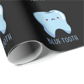 Bluetooth Lustiger Technischer Blue Tooth Pun Dark Geschenkpapier (Rolleneckpunkt)