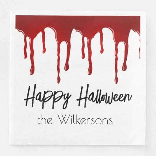 Bluetrinding-Horror Halloween-Design Serviette (Vorderseite)