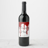 Bluetrinding-Horror Halloween-Design Weinetikett (Vorderseite)