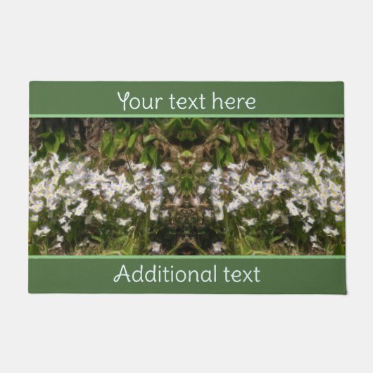 Bluets Tiny Blue Blumen Malerei Personalisiert Fußmatte (Vorderseite)