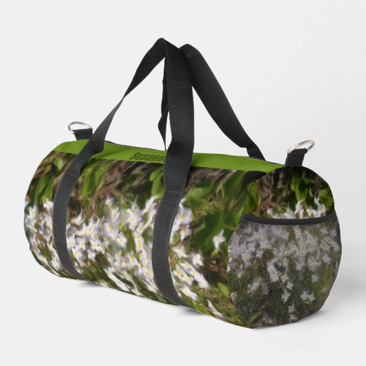 Bluets Tiny Blume Ölgemälde Personalisiert Duffle Bag (Rechte Ecke)