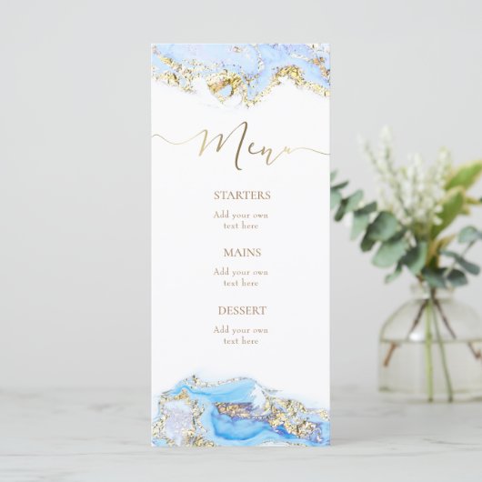 Bluetuild-Menü Menükarte (Stehend Vorderseite)