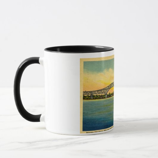 Bluewater Brücken-Hafen Hurone Michigan Tasse (Links)