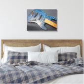 BlueWave Bass Gitarre-Leinwand Leinwanddruck (Insitu (Schlafzimmer))