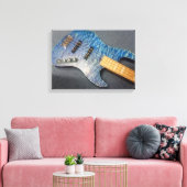 BlueWave Bass Gitarre-Leinwand Leinwanddruck (Insitu (Wohnzimmer))
