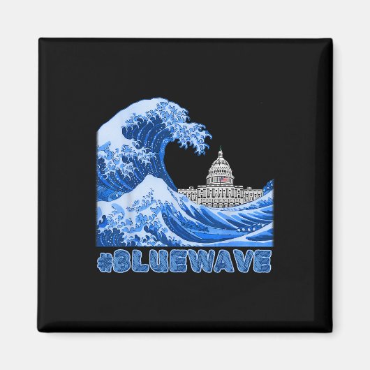Bluewave-Widerstand Demokraten Magnet (Vorne)