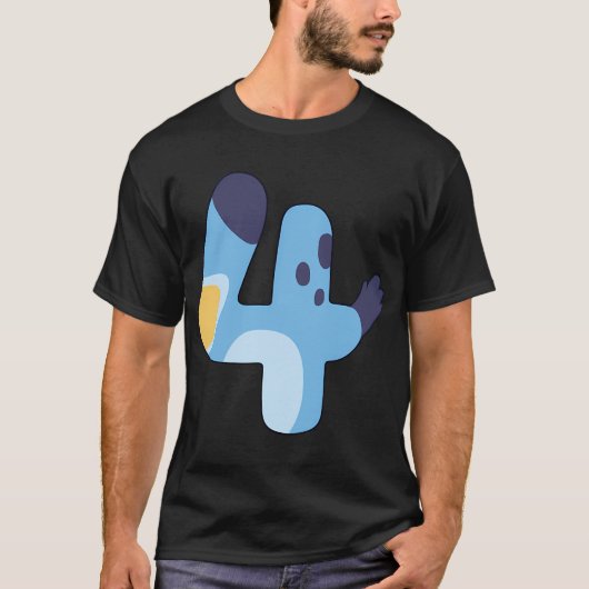 Blueysss 4. Geburtstag T-Shirt (Vorderseite)
