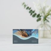 Bluezelly Business Card Visitenkarte (Stehend Vorderseite)