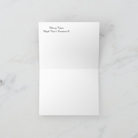 Bluezy Times...... Karte (Innenseite)