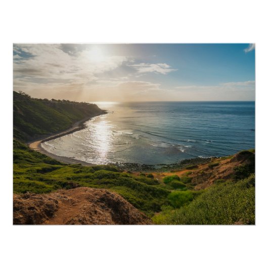 Bluff Cove Coastal Sunset – Ocean Landscape Print Poster (Vorderseite)