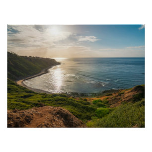 Bluff Cove Küstenlandschaft bei Sonnenuntergang – Poster