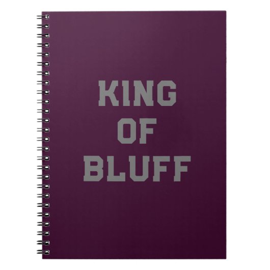Bluff King Spiral Foto Notebook Notizblock (Vorderseite)