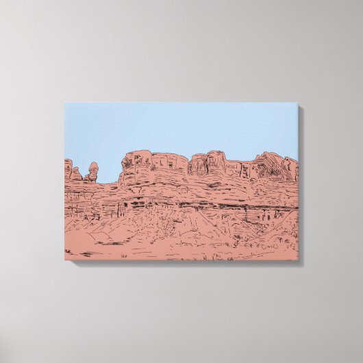 Bluff, Utah Illustration Leinwanddruck (Vorderseite)