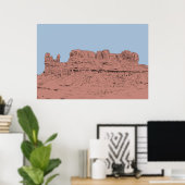 Bluff, Utah Illustration Poster (Heimbüro)