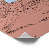 Bluff, Utah Illustration Poster (Ecke)