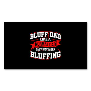 Bluff-Vater wie ein normaler Vater nur viel mehr b Magnetische Visitenkarte