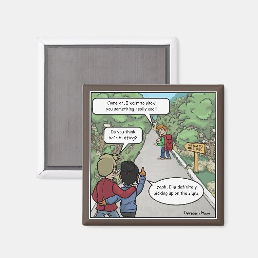 Bluffing Funny Magnet (Vorderseite/Rückseite)