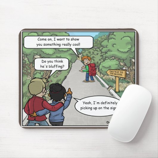 Bluffing Funny Mouse Pad Mousepad (Mit Mouse)