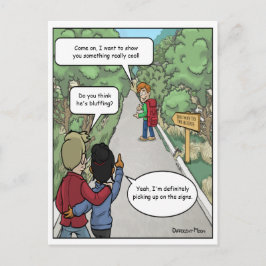Bluffing Funny Postcard Postkarte