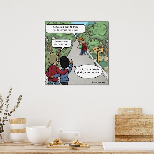 Bluffing Funny Poster (Küche)