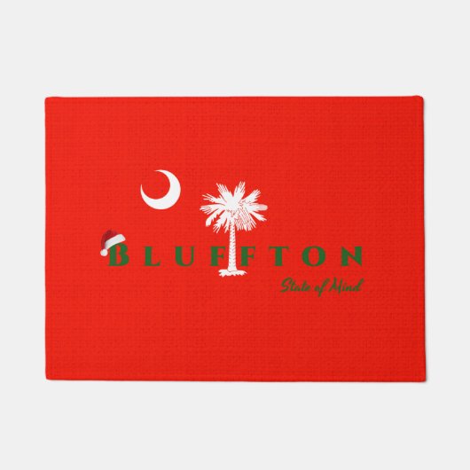 Bluffton Staat Mind Weihnachtsfeiertag Red Green Fußmatte (Vorderseite)