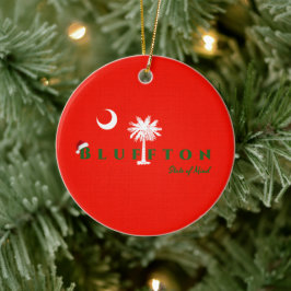Bluffton Staat Mind Weihnachtsfeiertag Red Green Keramik Ornament