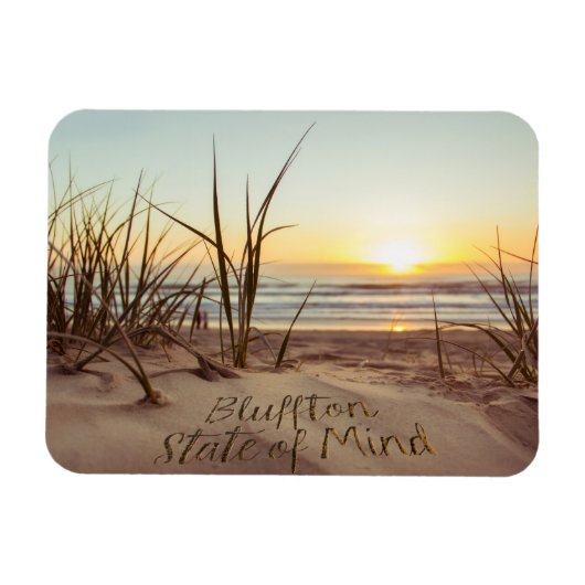 Bluffton State of Mind In den Sand geschrieben SC Magnet (Horizontal)