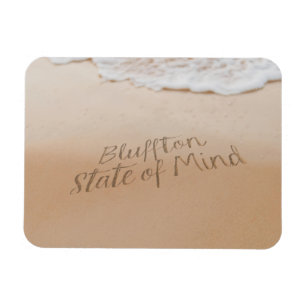 Bluffton State of Mind In den Sand geschrieben SC  Magnet