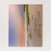 Bluffton State of Mind In den Sand geschrieben SC Puzzle (Vertikal)