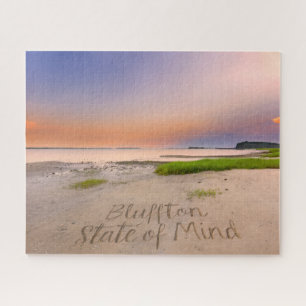 Bluffton State of Mind In den Sand geschrieben SC Puzzle