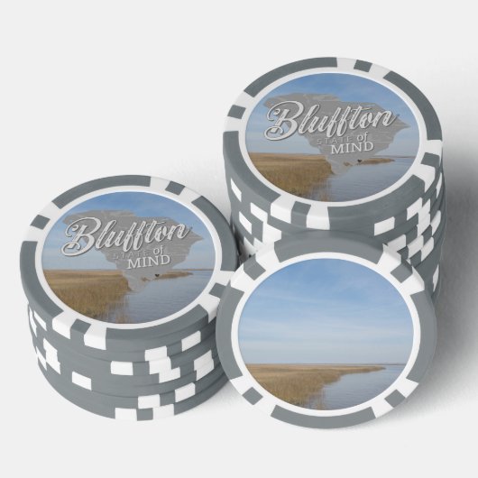 Bluffton State of Mind Lowcountry South Carolina Pokerchips (Stapel)