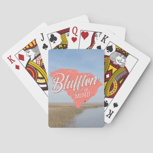 Bluffton State of Mind Lowcountry South Carolina Spielkarten (Rückseite)