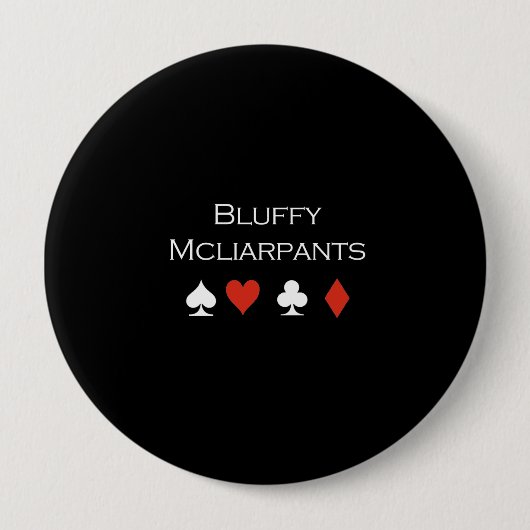 Bluffy Mcliarpants T - Shirt weiß Button (Vorderseite)