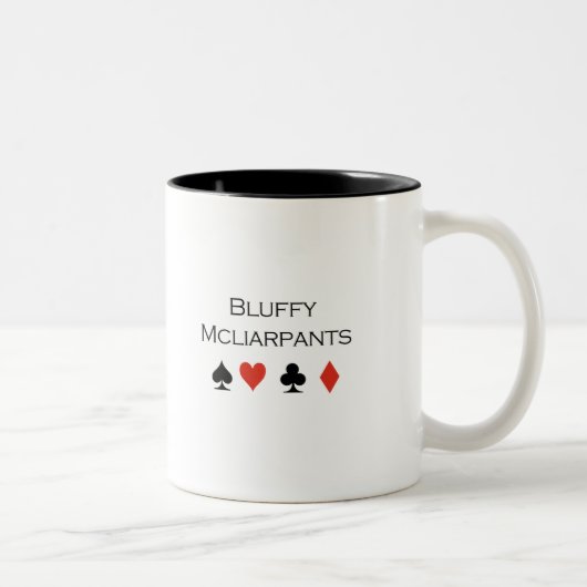 Bluffy Mcliarpants T - Shirt Zweifarbige Tasse (Rechts)