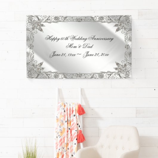 Blüh 60. Diamond Wedding Jubiläum Banner (Insitu)