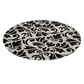 Blüh Damask Art I Black on Cream Schneidebrett (Ecke)