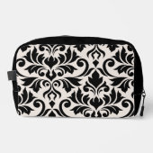 Blüh Damask Art I Black on Cream Waschbeutel (Vorderseite)