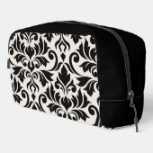 Blüh Damask Art I Black on Cream Waschbeutel (Rechte Ecke)