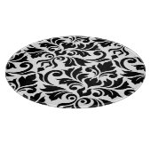 Blüh Damask Art I Black on White Schneidebrett (Ecke)