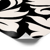 Blüh Damask Art I Cream on Black Poster (Ecke)