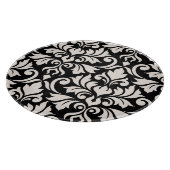 Blüh Damask Art I Cream on Black Schneidebrett (Ecke)