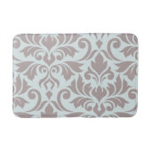 Blüh Damask Art I Taupe on Duck Egg Blue Badematte (Vorderseite)
