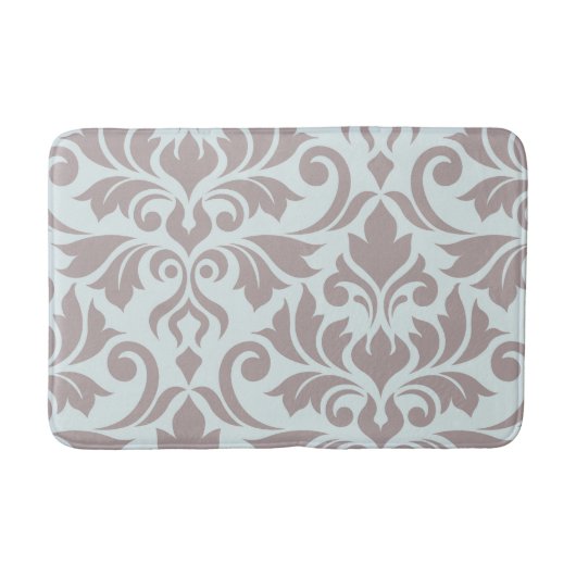 Blüh Damask Art I Taupe on Duck Egg Blue Badematte (Vorderseite)