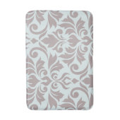Blüh Damask Art I Taupe on Duck Egg Blue Badematte (Vorderseite Vertikal)