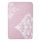 Blüh Damask Art II Pinks & White Badematte (Vorderseite Vertikal)