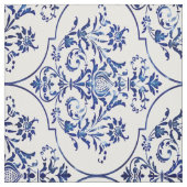 Blüh Damask Muster - blau + Ihre Idee Stoff (Muster)