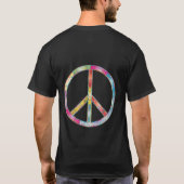 blüh dekoratives Friedenszeichen T-Shirt (Rückseite)
