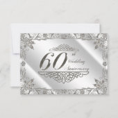 Blüh Diamond 60. Hochzeitstag UAWG RSVP Karte (Vorderseite)